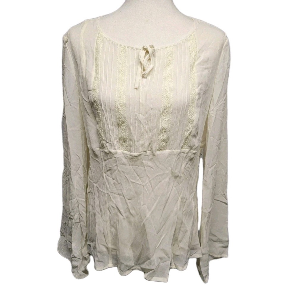 Valerie Stevens Boho Sheer New Xl Ivory Tunic Peasant Whimsy Fairy Coquette